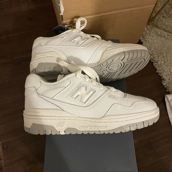 New Balance 550 White & Grey - Picture 2 of 10